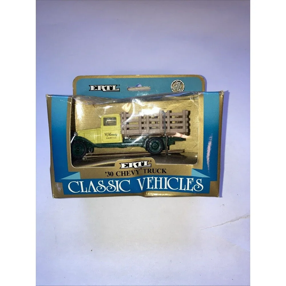 NOS ERTL Classic Vehicles 1/43 1930 Chevy Stake Body Truck WJ Kennedy Dairy Co